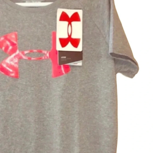 UNDER ARMOUR NWT GIRLS GIRL TOPS SUMMER CASUAL TOP SHIRT GRAY SIZE YMD M MEDIUM - Picture 3 of 4